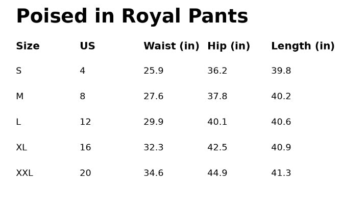 Poised in Royal Pants