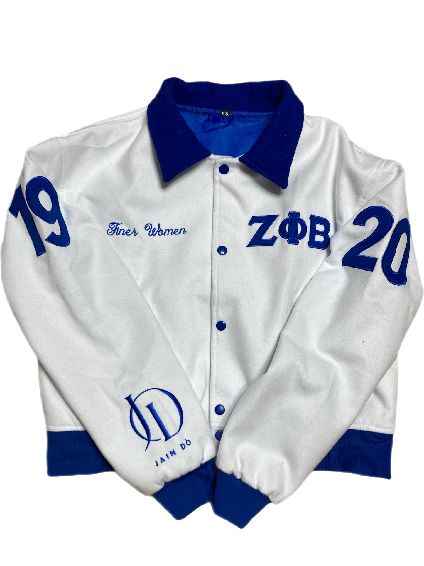 PHIrst Class - White Wool Crop Jacket