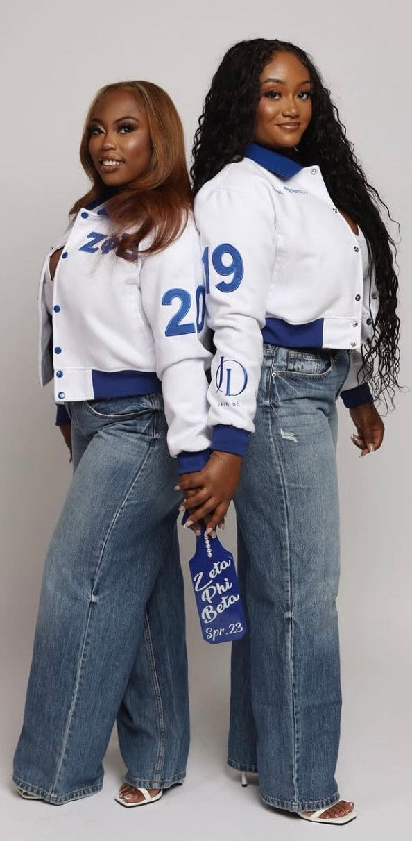 PHIrst Class - White Wool Crop Jacket