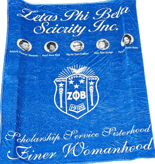 Zeta Phi Beta Throw Blanket - Our Founders Tribute