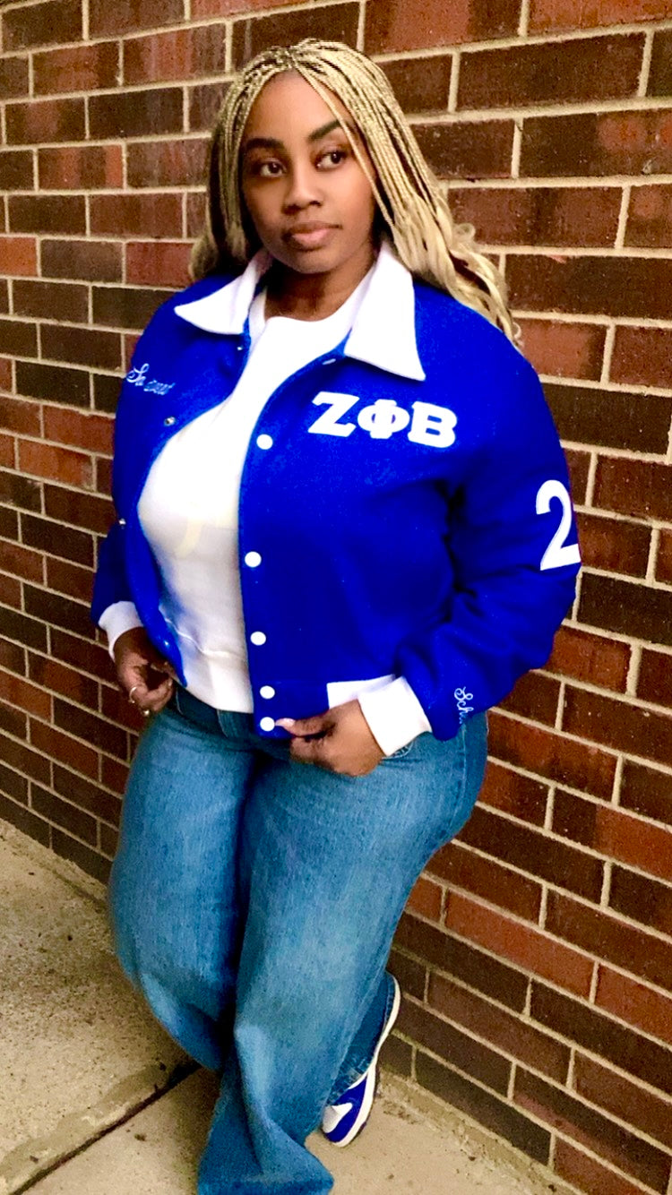 PHIne Legacy - Royal Blue Wool Crop Jacket