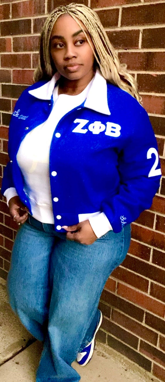 PHIne Legacy – Royal Blue Wool Crop Jacket