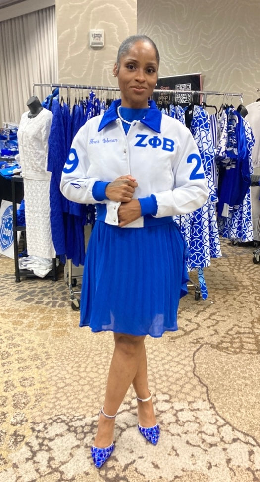 PHIrst Class - White Wool Crop Jacket