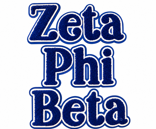 Zeta Phi Beta Chenille Patch