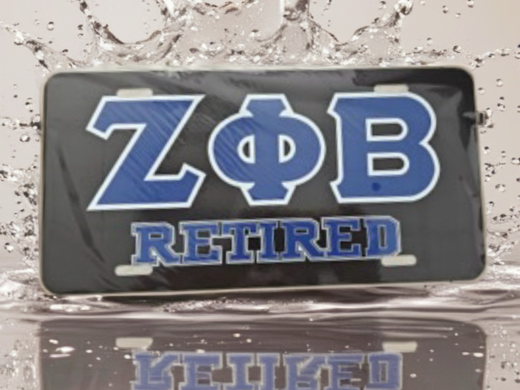 Zeta Phi Beta Aluminum License Plate