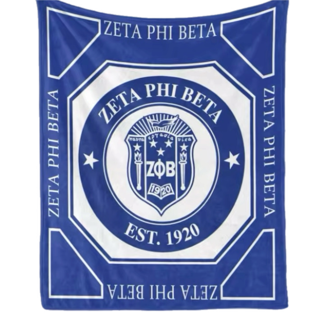 Zeta Phi Beta Throw Blanket - Crest