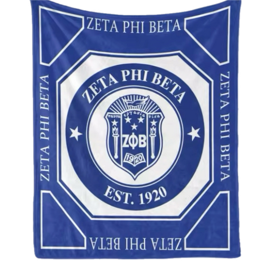 Zeta Phi Beta Throw Blanket - Crest