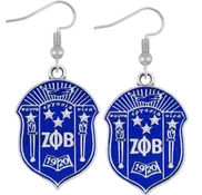 Zeta Phi Beta Shield Earrings